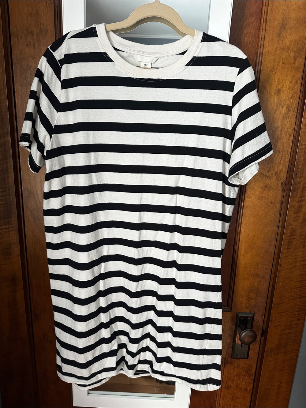 H&M Black and White Striped Mini Dress